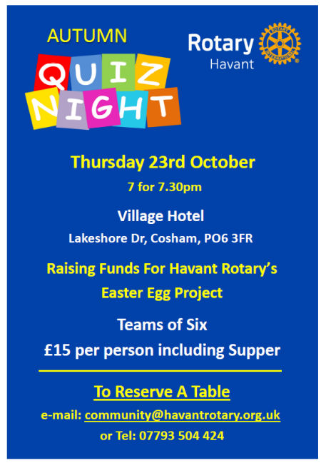 Havant Rotary Autumn Quiz