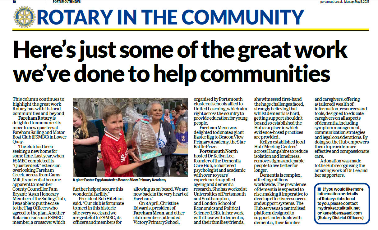 Hampshire SE Rotary News May 2025